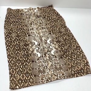 LuLaRoe Skirt Brown Snake Patterned Pencil Skirt 2XL